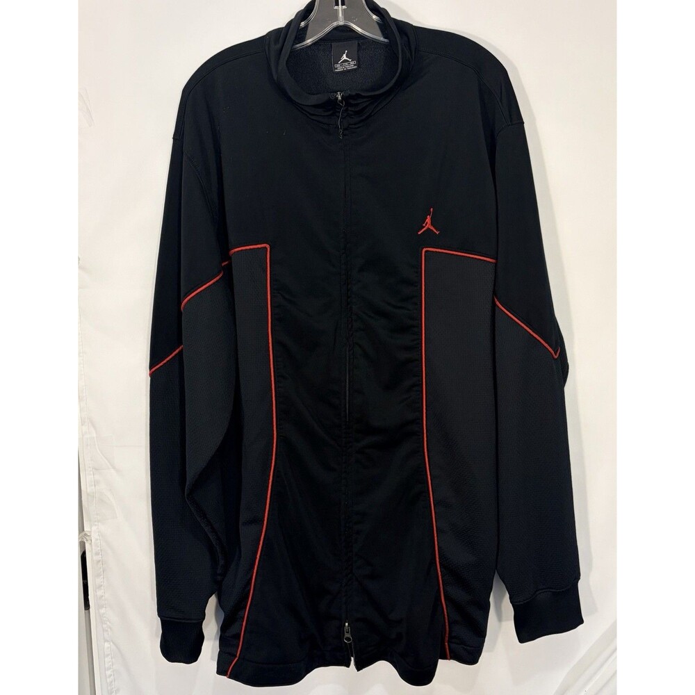 Vintage Nike Air JordanJumpman Warm-Up / TrackJacket — Men's XXL - Black/Red
